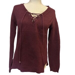 Bebe burgundy Knit Top